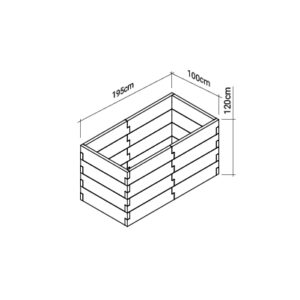 Warzywnik 195cm x 100cm x 120cm