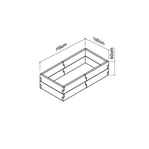 Warzywnik 195cm x 100cm x 60cm