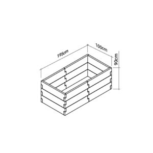 Warzywnik 195cm x 100cm x 90cm