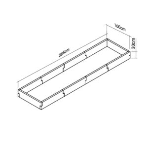 Warzywnik 385cm x 100cm x 30cm