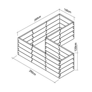 Warzywnik róg 120cm