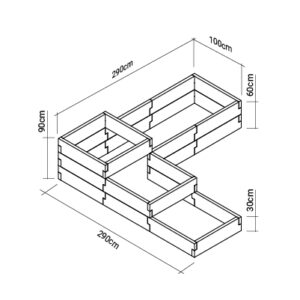 Warzywnik róg 30/60cm/90cm