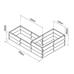 Warzywnik L x 60/90cm