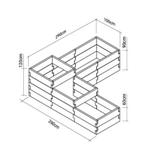 Warzywnik róg x 60/90/120cm